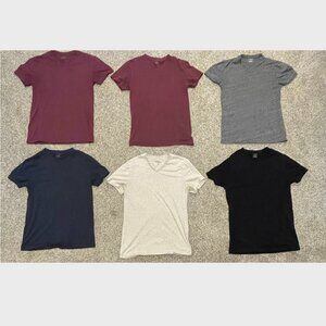J. Crew Mens T shirt Lot Garment Dyed 100% Cotton Navy, Black, Gray, Red, Oat XS
